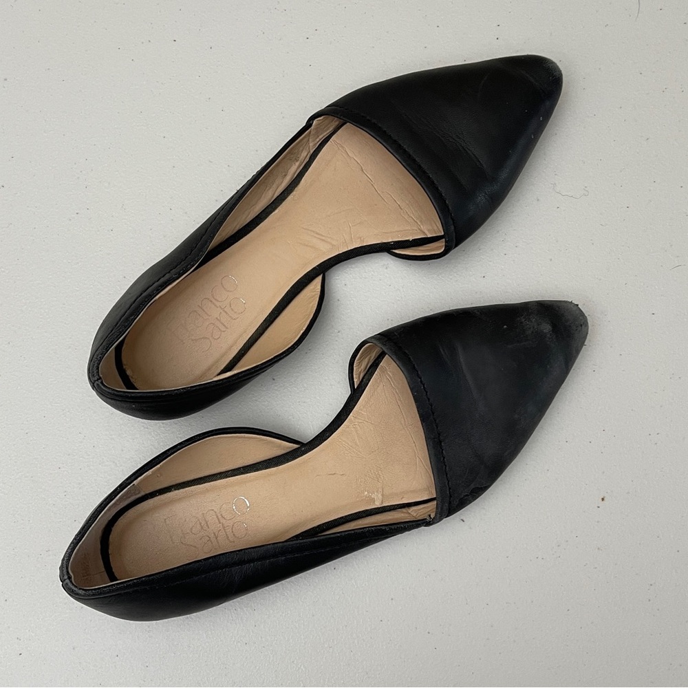 Franco sarto pointy toe flats leather flat size 6